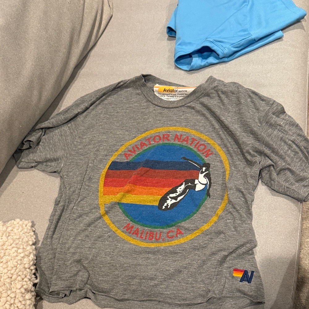 women’s aviator nation cropped tee
